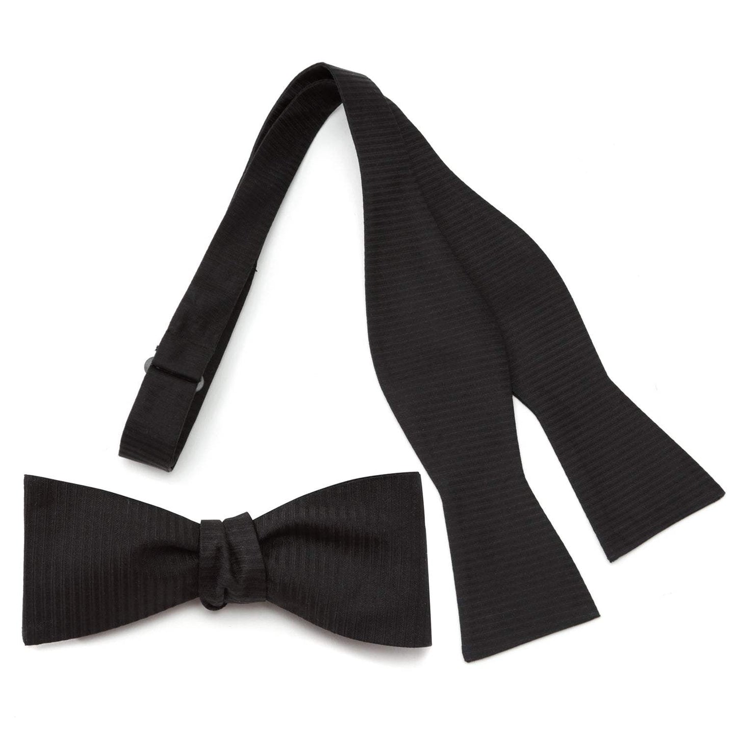 Black Formal Pinstripe Silk Bow Tie - Cufflinks.com - Flyclothing LLC