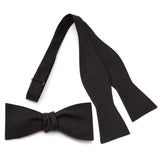 Black Formal Pinstripe Silk Bow Tie - Cufflinks.com - Flyclothing LLC
