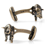 Antique Bronze Bison Cufflinks - Cufflinks.com - Flyclothing LLC