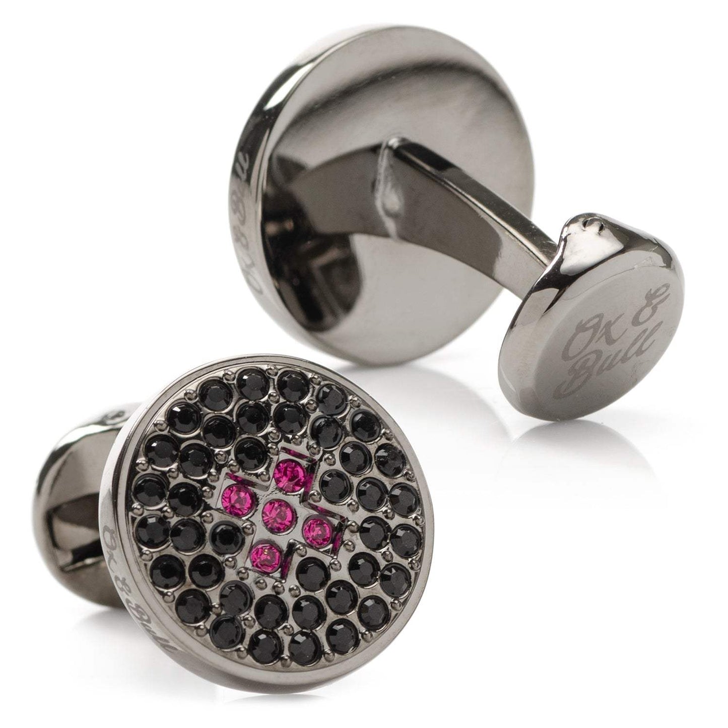 Crystal Button Pave Cufflinks - Cufflinks.com - Flyclothing LLC
