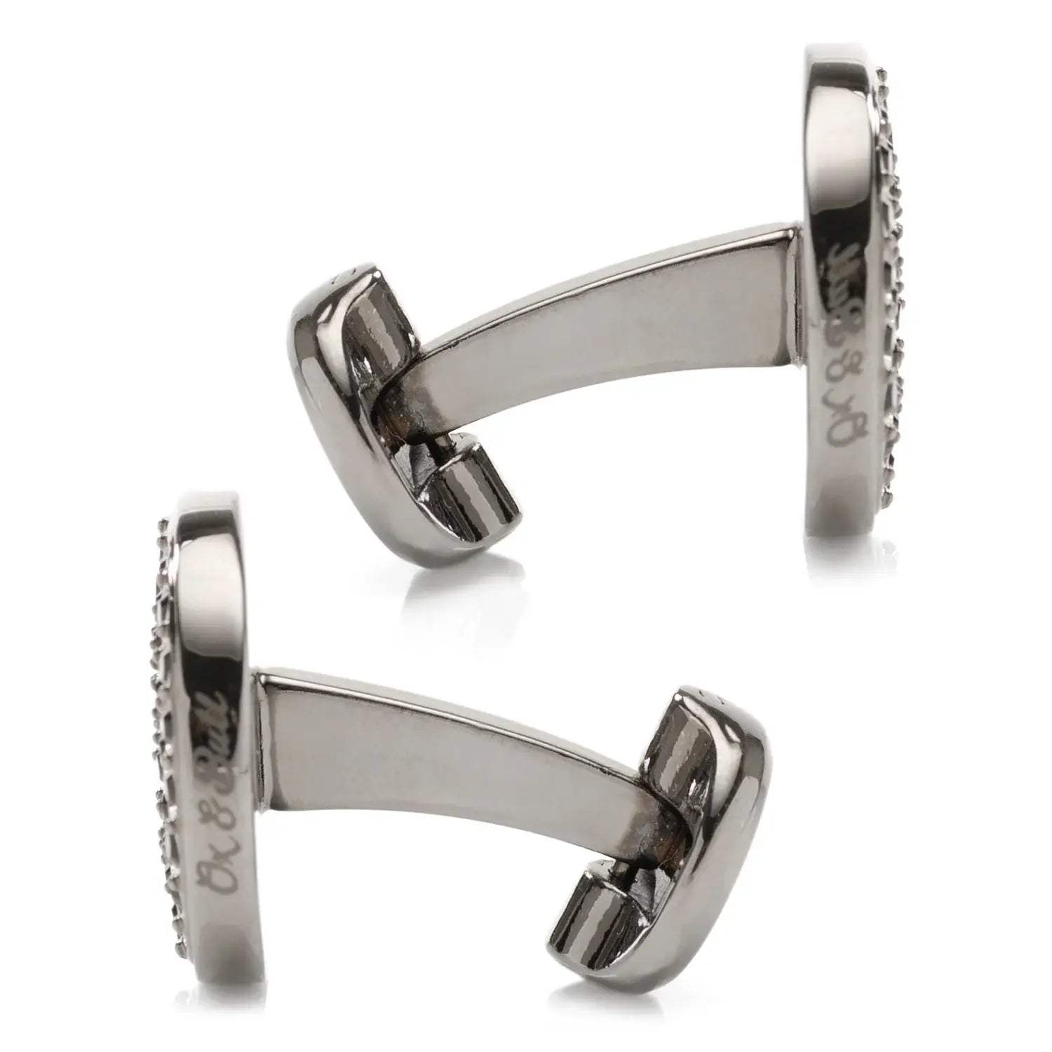 Crystal Button Pave Cufflinks - Cufflinks.com - Flyclothing LLC