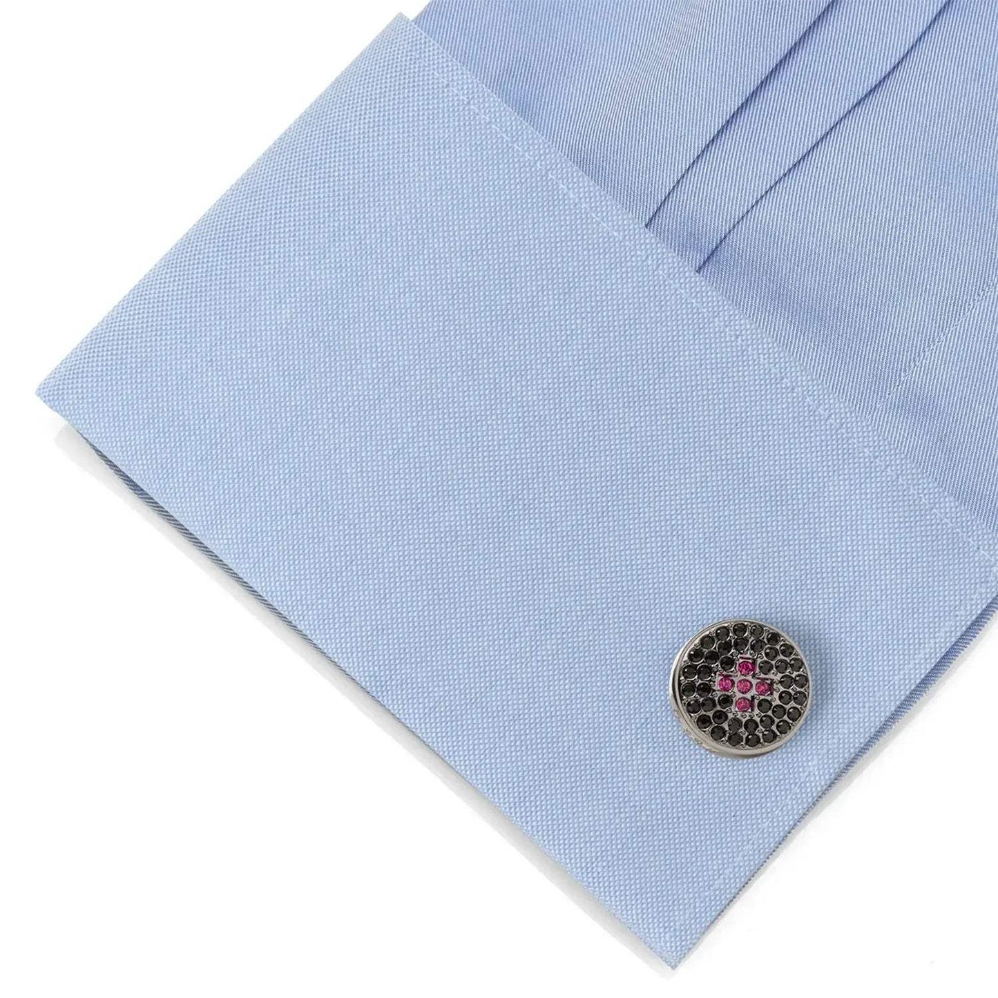 Crystal Button Pave Cufflinks - Cufflinks.com - Flyclothing LLC
