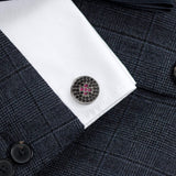 Crystal Button Pave Cufflinks - Cufflinks.com - Flyclothing LLC