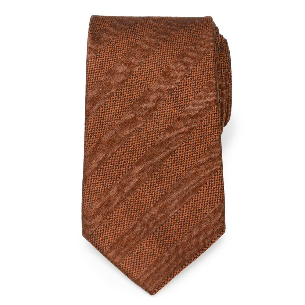 Burnt Sienna Tweed Striped Linen Men's Tie - Cufflinks.com - Flyclothing LLC