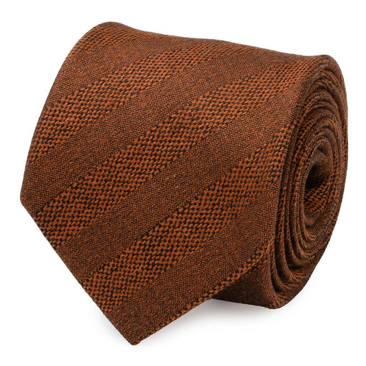 Burnt Sienna Tweed Striped Linen Men's Tie - Cufflinks.com - Flyclothing LLC