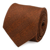 Burnt Sienna Tweed Striped Linen Men's Tie - Cufflinks.com - Flyclothing LLC