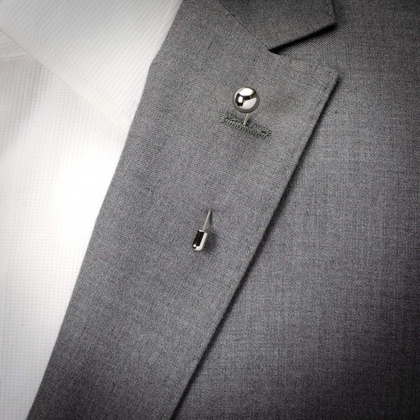 Stainless Steel Circle Ball Stick Pin - Cufflinks.com - Flyclothing LLC