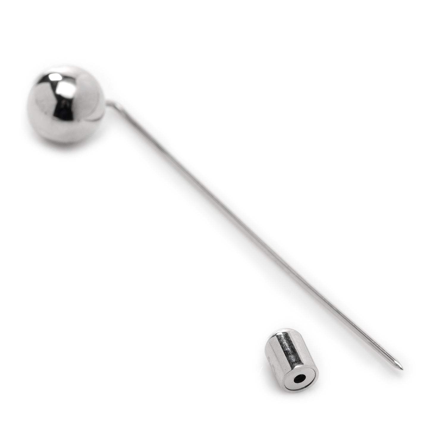 Stainless Steel Circle Ball Stick Pin - Cufflinks.com - Flyclothing LLC