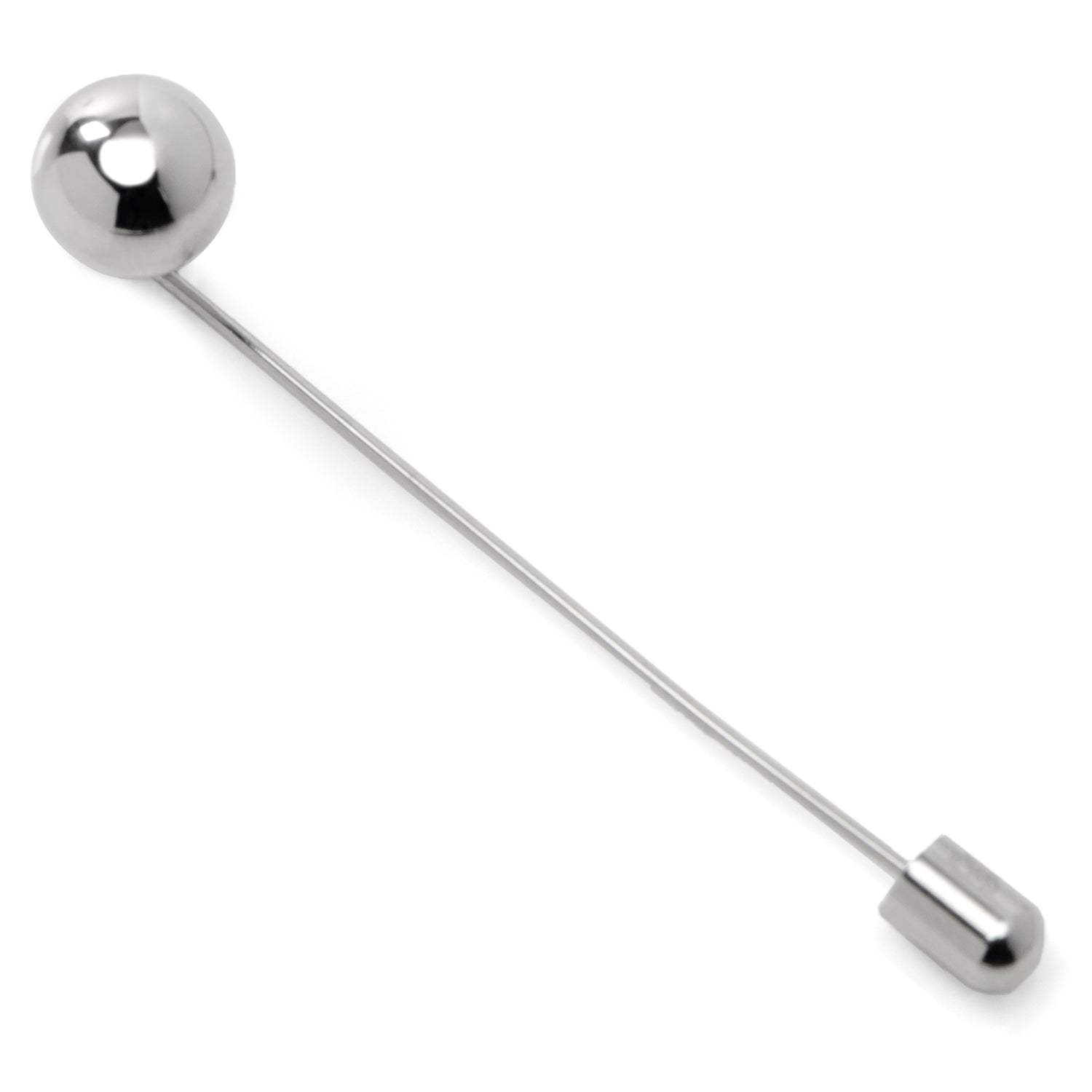 Stainless Steel Circle Ball Stick Pin - Cufflinks.com - Flyclothing LLC