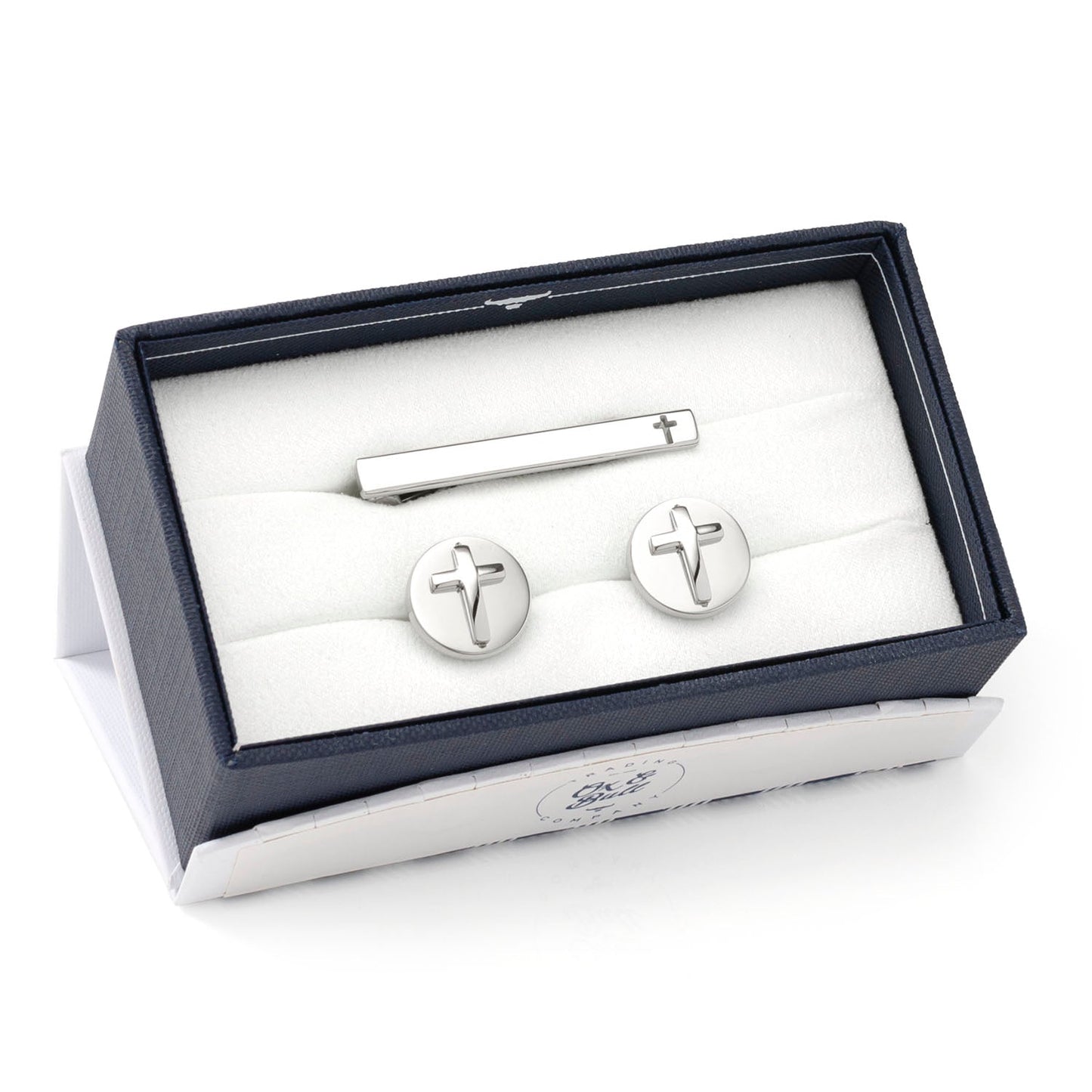 Cross Stainless Steel Cufflinks and Tie Clip Gift Set - Cufflinks.com - Flyclothing LLC