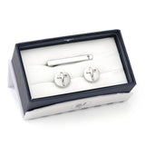 Cross Stainless Steel Cufflinks and Tie Clip Gift Set