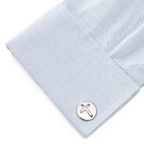 Cross Round Stainless Steel Cufflinks - Cufflinks.com - Flyclothing LLC