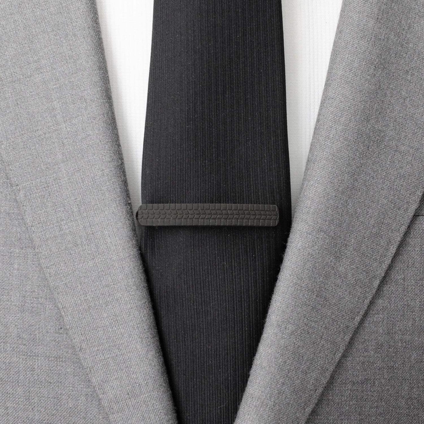 Stainless Steel Carbon Fiber Tire Tread Tie Clip - Cufflinks.com - Flyclothing LLC