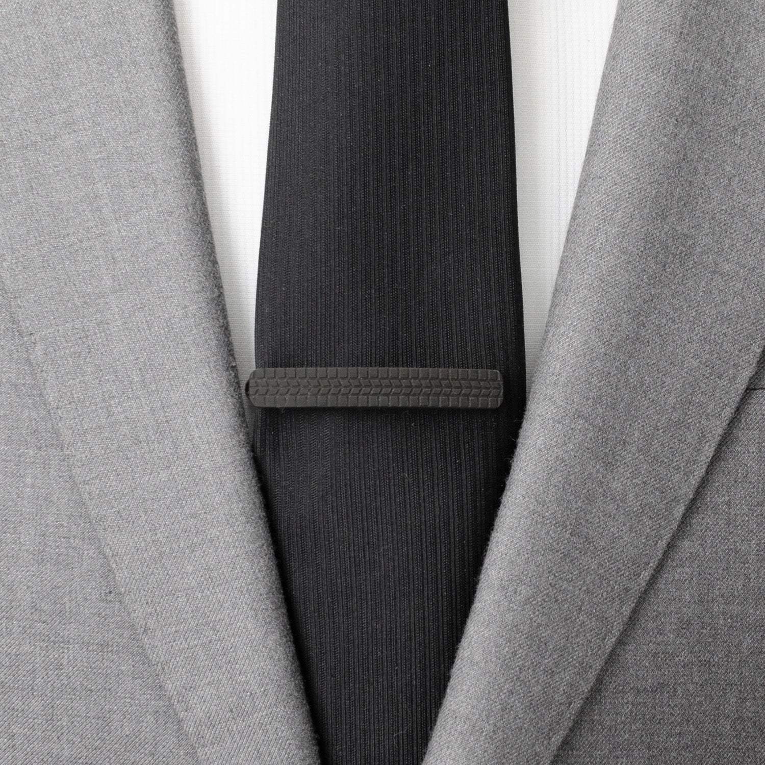Stainless Steel Carbon Fiber Tire Tread Tie Clip - Cufflinks.com - Flyclothing LLC
