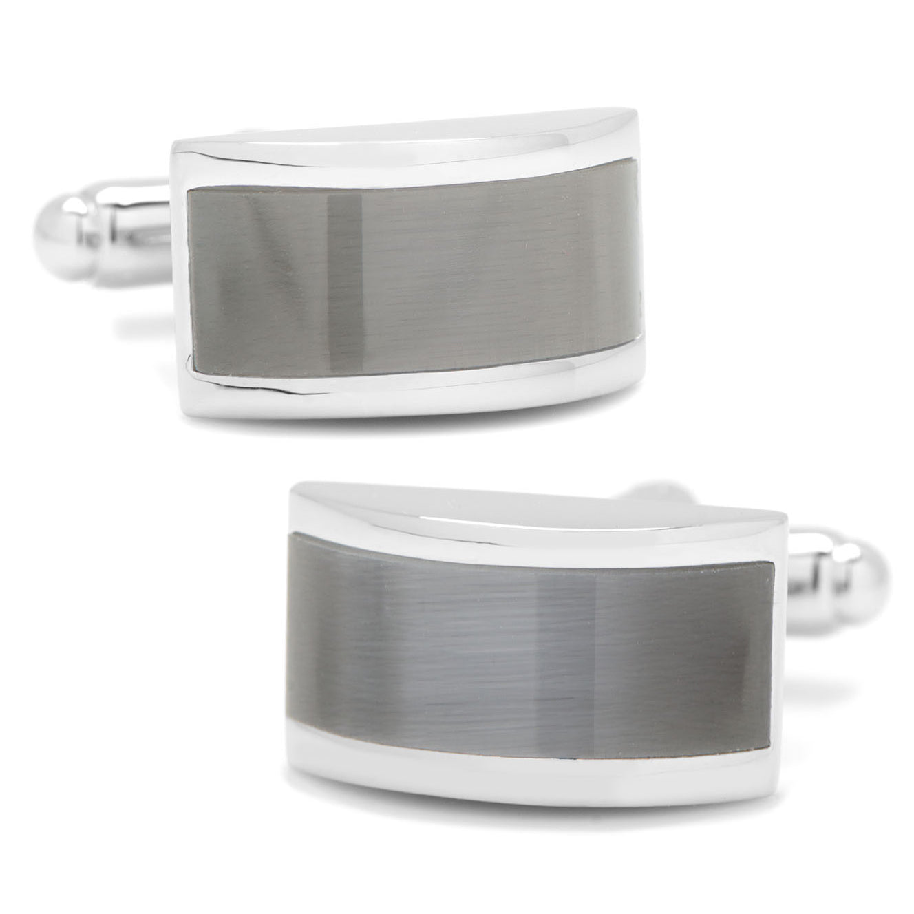 Gray Cat's Eye Bridged Cufflinks - Cufflinks.com - Flyclothing LLC