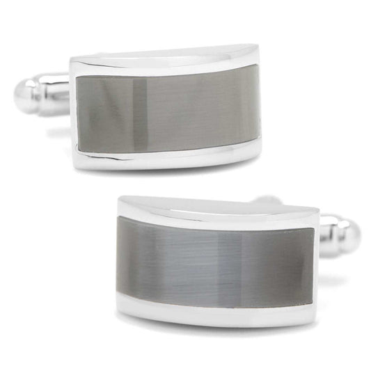 Gray Cat's Eye Bridged Cufflinks - Cufflinks.com - Flyclothing LLC
