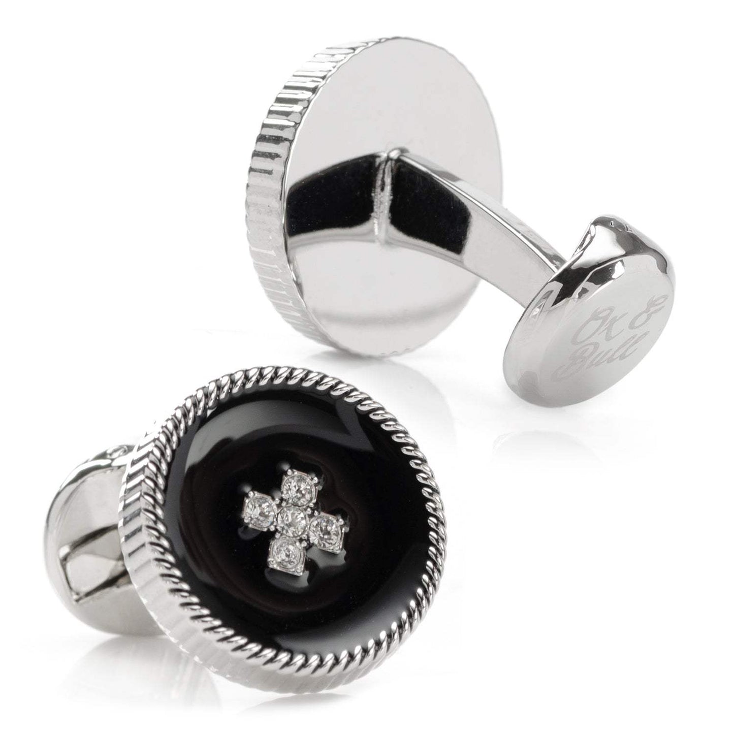 Crystal Button Rope Cufflinks - Cufflinks.com - Flyclothing LLC