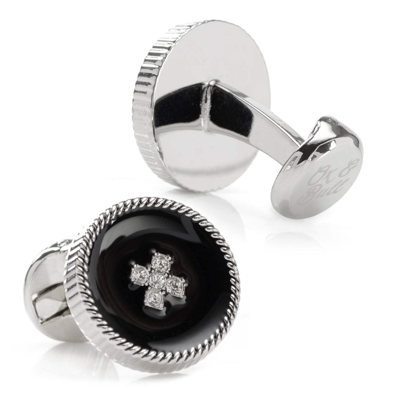 Crystal Button Rope Cufflinks - Cufflinks.com - Flyclothing LLC
