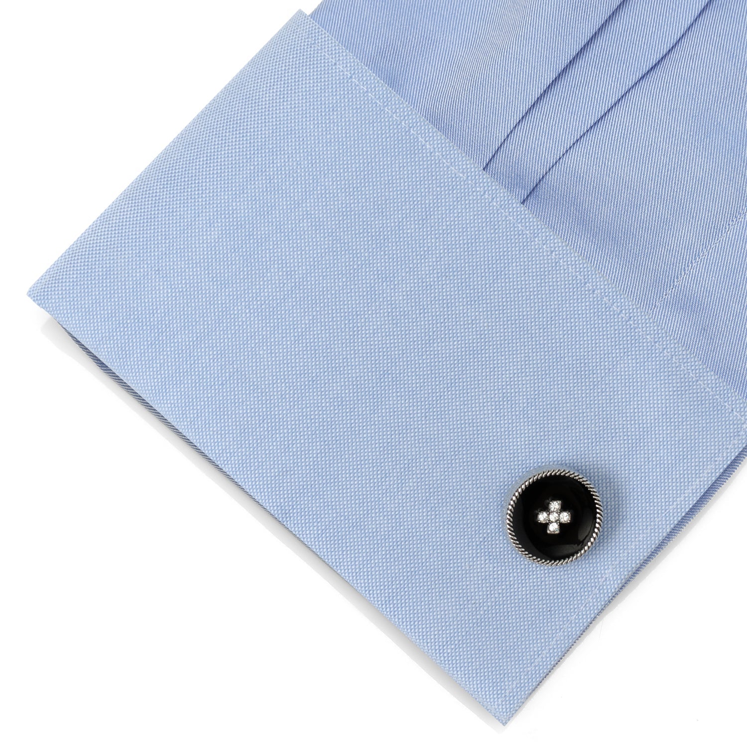 Crystal Button Rope Cufflinks - Cufflinks.com - Flyclothing LLC