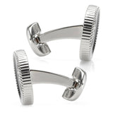 Crystal Button Rope Cufflinks