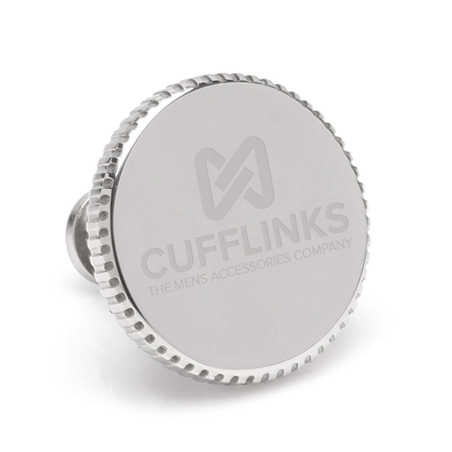 Stainless Steel Coin Edge Engravable Lapel Pin - Cufflinks.com - Flyclothing LLC