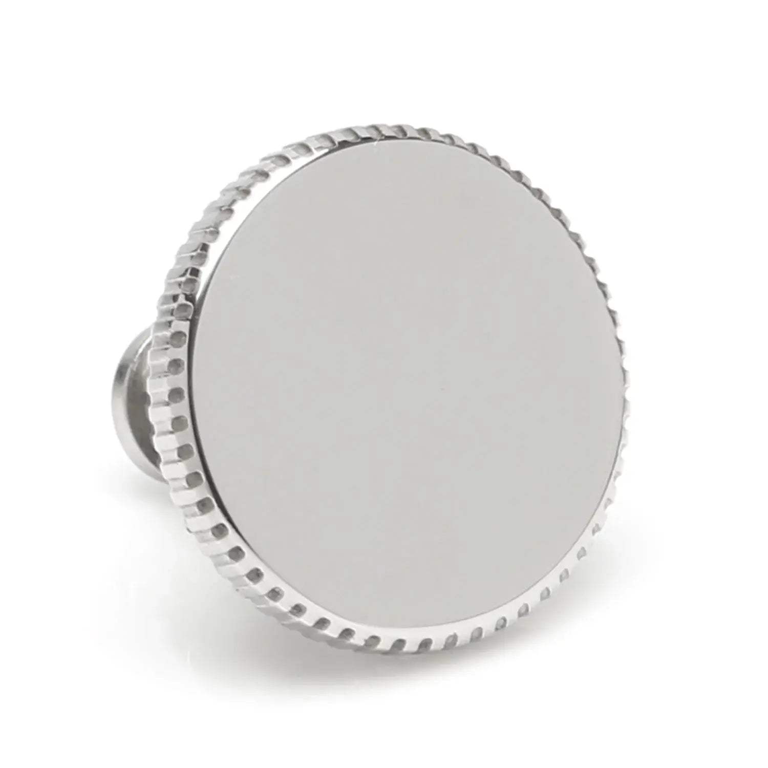 Stainless Steel Coin Edge Engravable Lapel Pin - Cufflinks.com - Flyclothing LLC