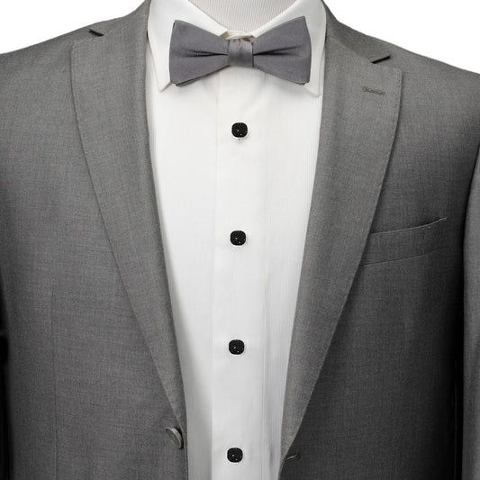 Stainless Steel Black Pave Crystal 5-Stud Set