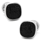Stainless Steel Black Pave Crystal 5-Stud Set - Cufflinks.com - Flyclothing LLC