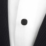 Stainless Steel with Black Pave Crystal 5-Studs - Cufflinks.com - Flyclothing LLC