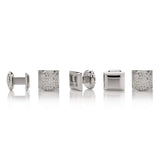 White Pave Crystal 5-Stud Set - Cufflinks.com - Flyclothing LLC