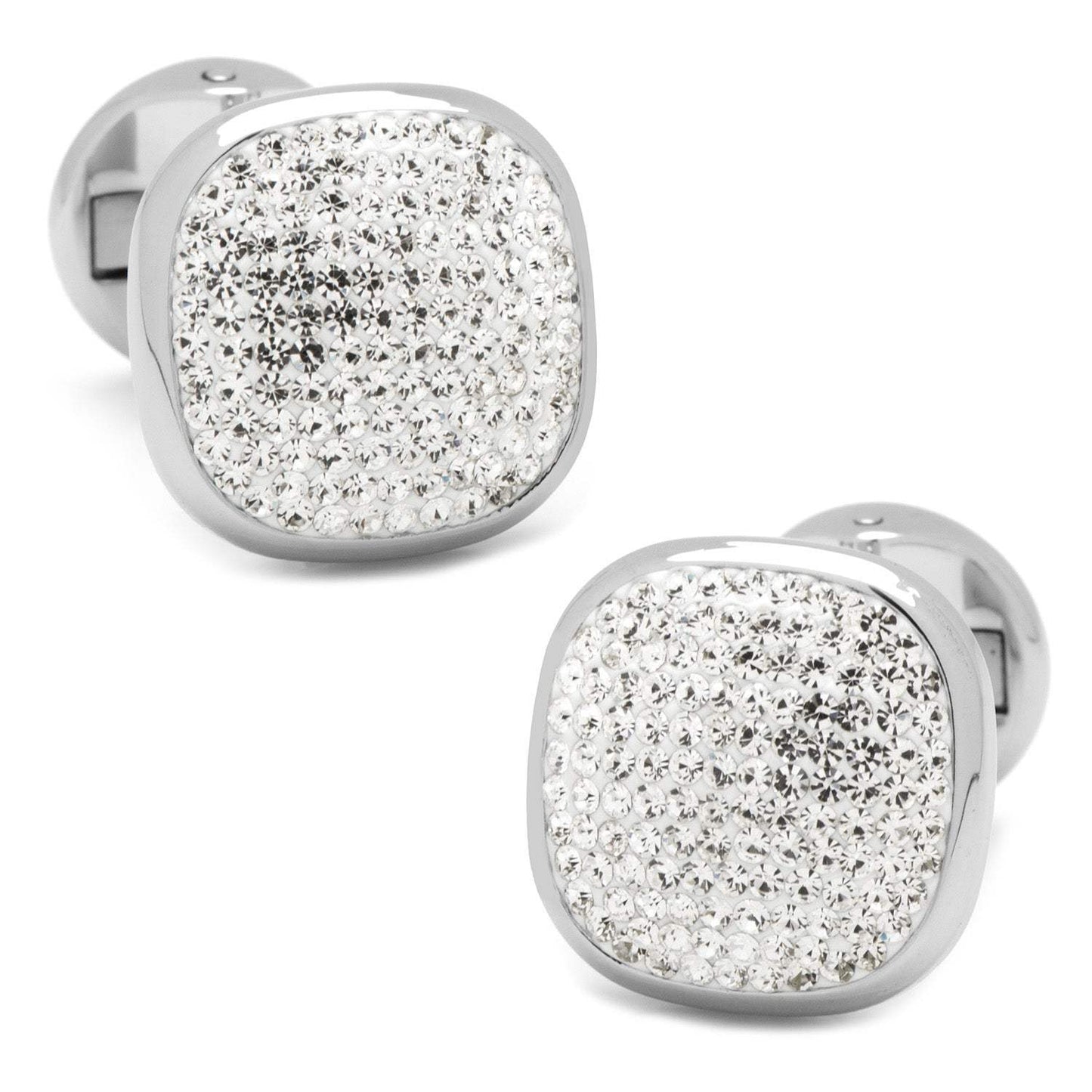 White Pave Crystal 5-Stud Set - Cufflinks.com - Flyclothing LLC