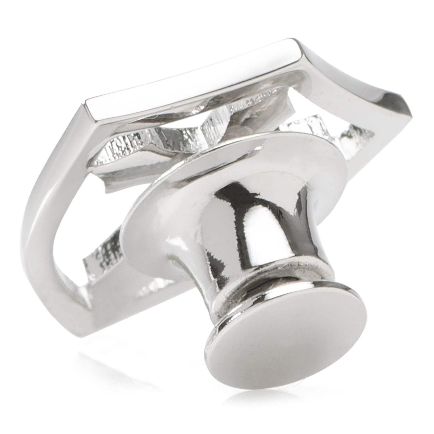 Stainless Steel Cross Shield Lapel Pin - Cufflinks.com - Flyclothing LLC