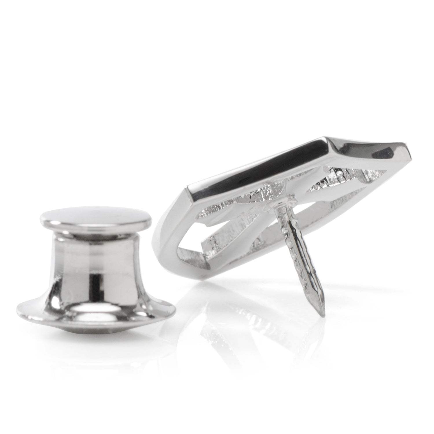 Stainless Steel Cross Shield Lapel Pin - Cufflinks.com - Flyclothing LLC