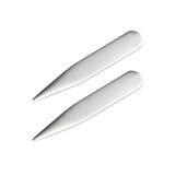 Stainless Steel Engravable Short Collar Stays - Cufflinks.com - Flyclothing LLC