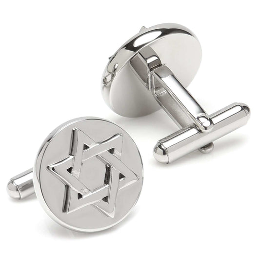 Star of David Stainless Steel Cufflinks - Cufflinks.com - Flyclothing LLC