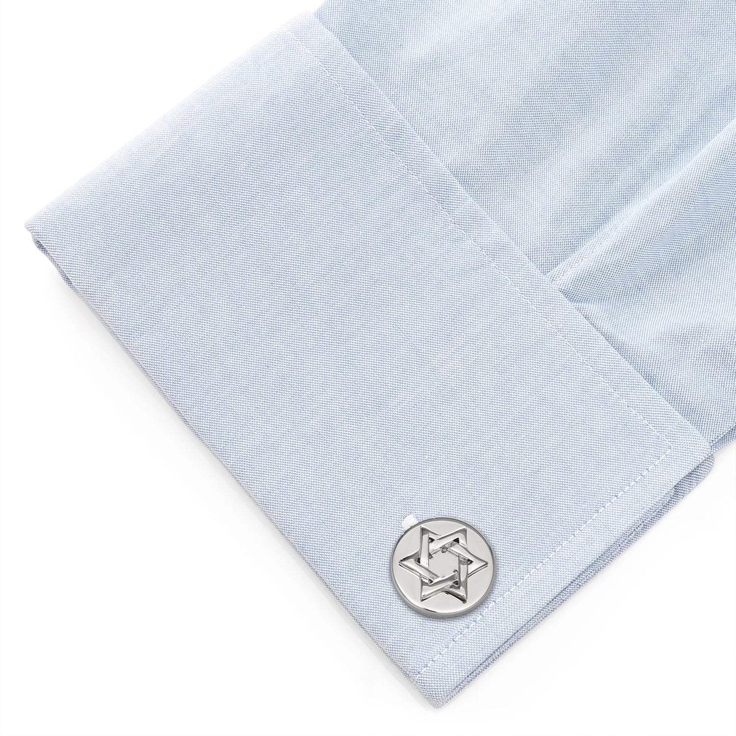 Star of David Stainless Steel Cufflinks - Cufflinks.com - Flyclothing LLC