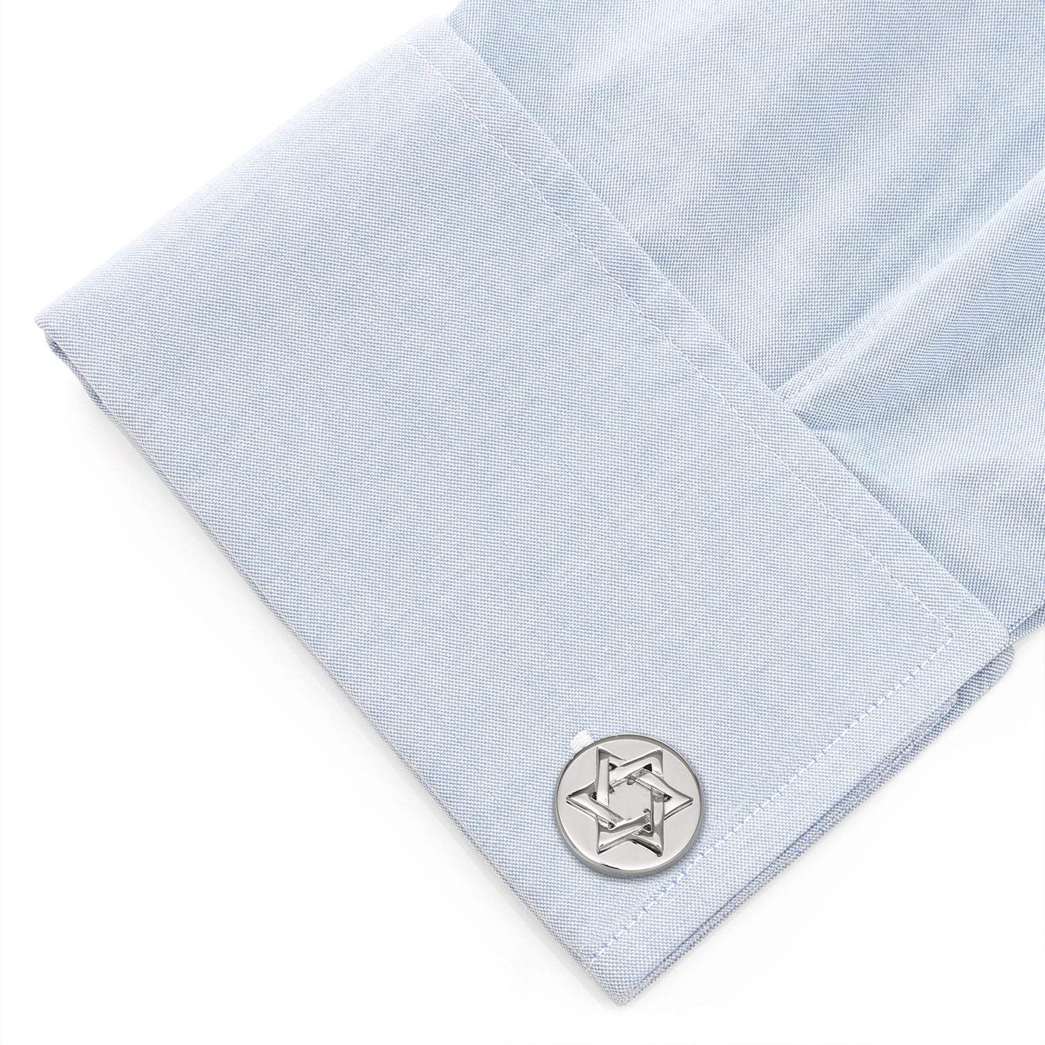 Star of David Stainless Steel Cufflinks - Cufflinks.com - Flyclothing LLC