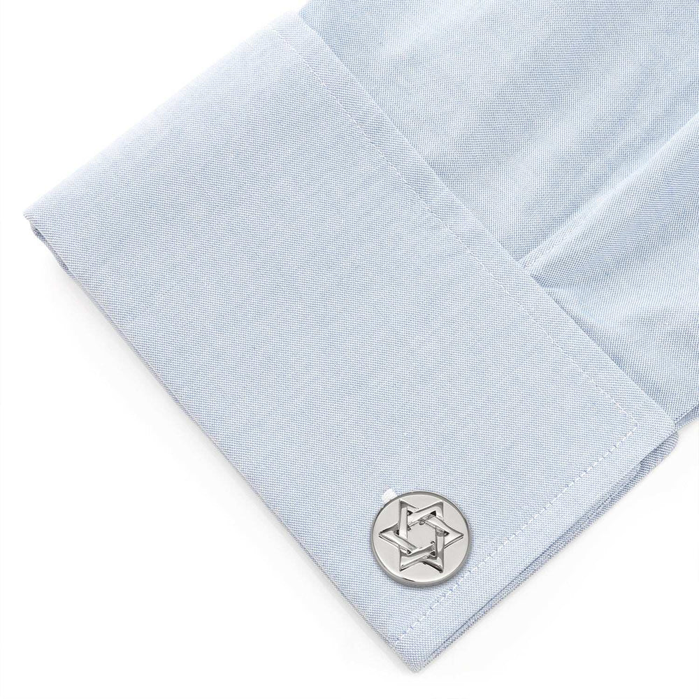 Star of David Stainless Steel Cufflinks - Cufflinks.com - Flyclothing LLC