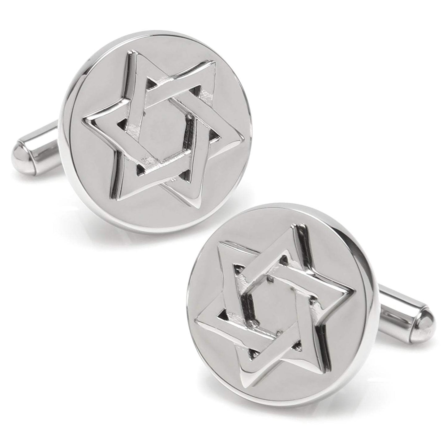 Star of David Stainless Steel Cufflinks - Cufflinks.com - Flyclothing LLC