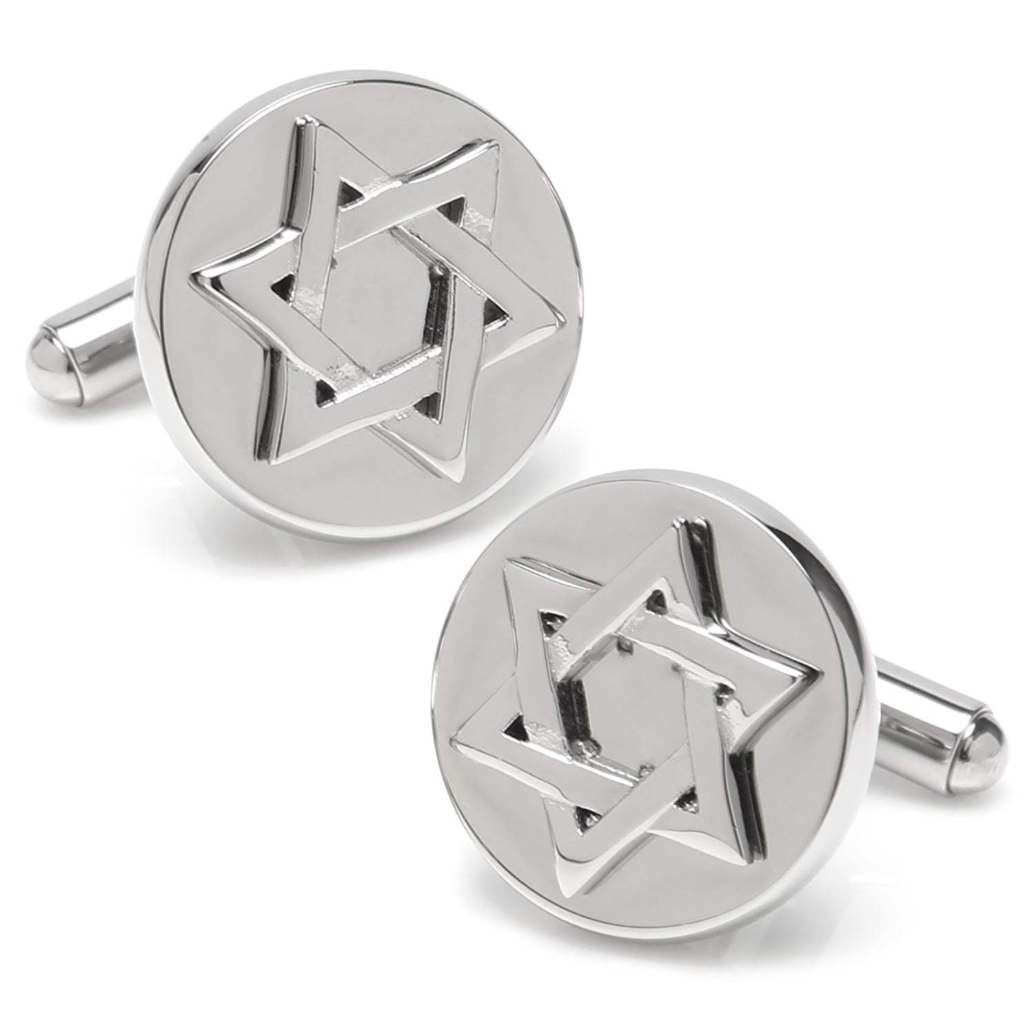 Star of David Stainless Steel Cufflinks - Cufflinks.com - Flyclothing LLC