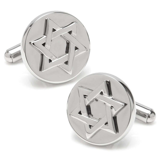 Star of David Stainless Steel Cufflinks - Cufflinks.com - Flyclothing LLC