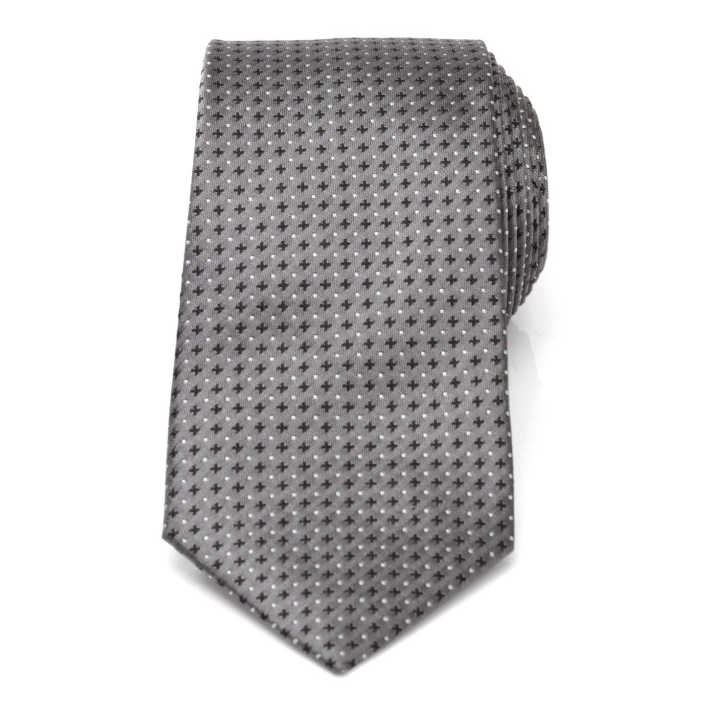 Gray Cross Dot-Men's Tie - Cufflinks.com - Flyclothing LLC