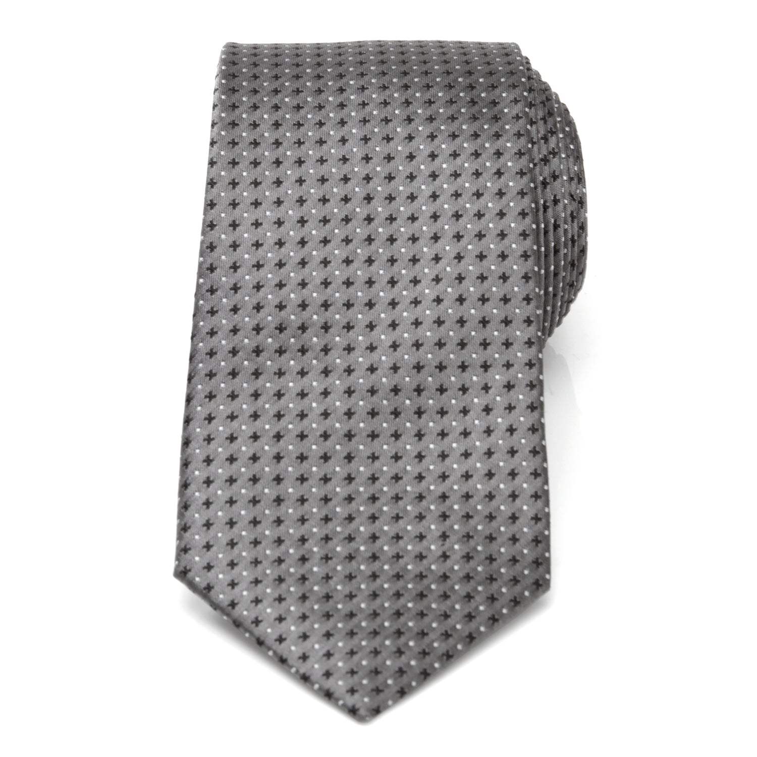 Gray Cross Dot-Men's Tie - Cufflinks.com - Flyclothing LLC