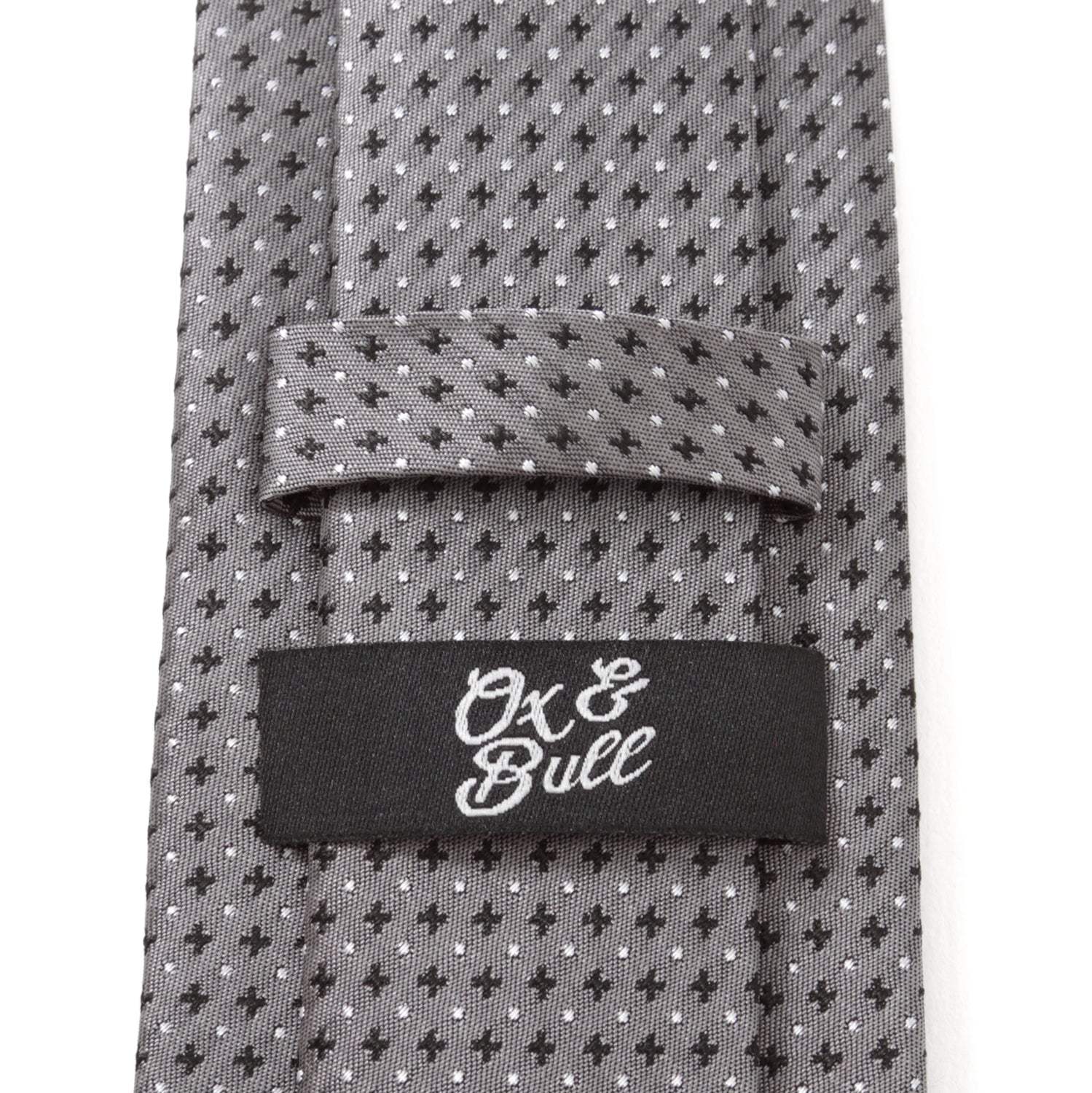 Gray Cross Dot-Men's Tie - Cufflinks.com - Flyclothing LLC