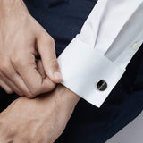 Best Dad Black Stainless Steel Cufflinks - Cufflinks.com - Flyclothing LLC