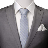 Gray Blue Art Deco Men's Tie - Cufflinks.com - Flyclothing LLC