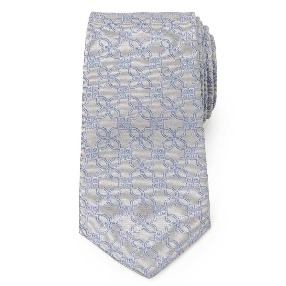 Gray Blue Art Deco Men's Tie - Cufflinks.com - Flyclothing LLC