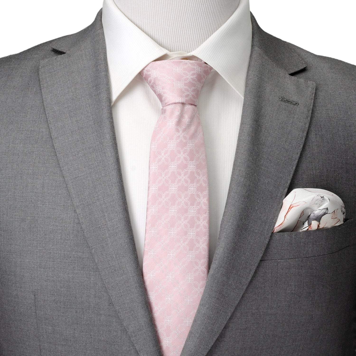 Pink Art Deco Men's Tie - Cufflinks.com - Flyclothing LLC