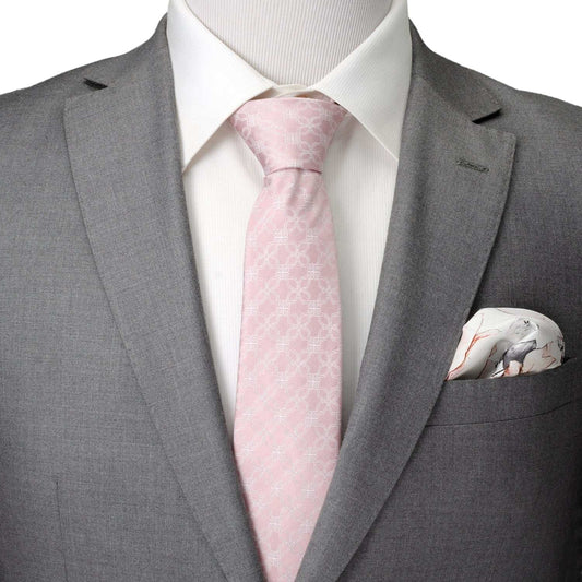 Pink Art Deco Men's Tie - Cufflinks.com - Flyclothing LLC