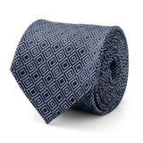 Navy Patterned Men's Tie - Cufflinks.com - Flyclothing LLC